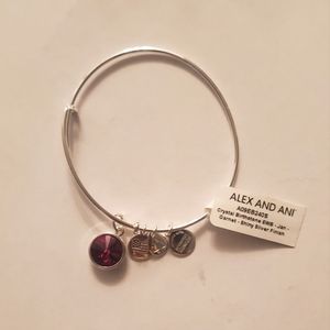 Alex and Ani January Birthstone Charm Bangle, Garnet